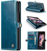 Casemania Hoesje Geschikt voor Samsung Galaxy Z Fold 3 Emerald Green - Portemonnee Book Case
