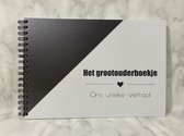 Studijoke - Invulboek 'Het grootouderboekje'  ZWART - baby - fotoboek - cadeau - oma - opa