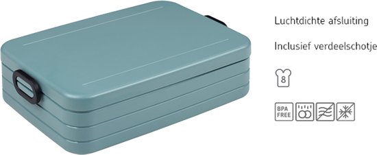 Mepal – Lunchbox Take Break large – Geschikt voor 8 boterhammen – Nordic denim –... |