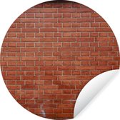 WallCircle - Muurstickers - Behangcirkel - Bakstenen - Muur - Textuur - ⌀ 30 cm - Muurcirkel - Zelfklevend - Ronde Behangsticker