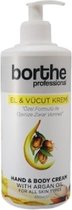 Borthe Professional - Hand & Body Creme - 250 ml - Hand en lichaam creme - met Argan olie