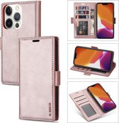 GSMNed – Hoogwaardig iPhone X/XS Hoesje Roze – Luxe Leren Pu Hoesje – 3 pasjes houder – Bekus hoesje – magnetische sluiting