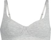 Hunkemöller Lingerie Dames Bralette Jersey Ovia HKM x NA-KD  - Grijs - maat M