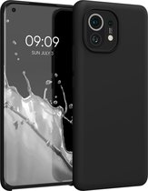 kwmobile telefoonhoesje voor Xiaomi Mi 11 - Hoesje met siliconen coating - Smartphone case in zwart