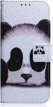 Motorola Moto E20 / E30 / E40 panda beer book case wallet hoesje