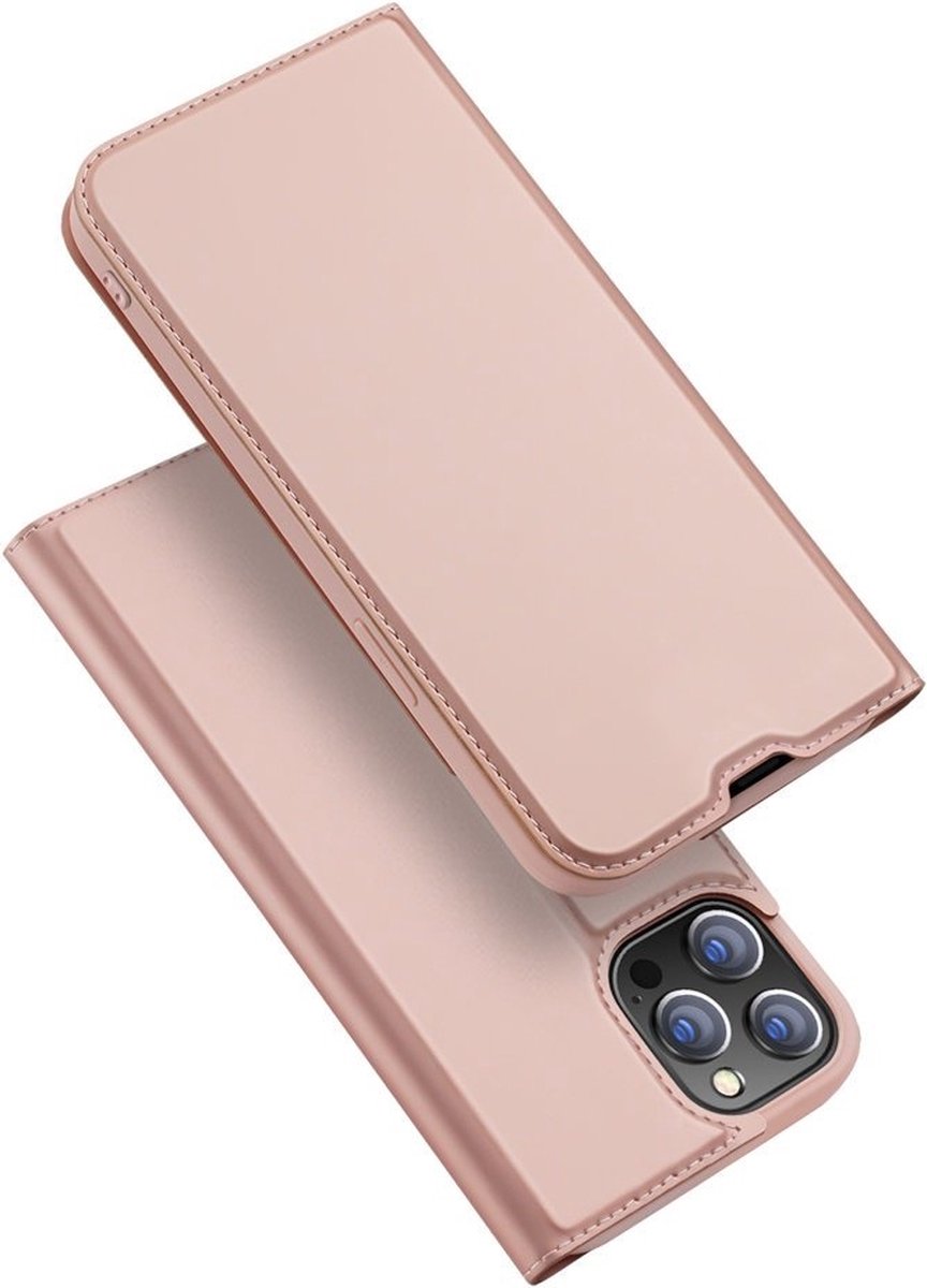 iPhone 13 Pro Hoesje - Dux Ducis Skin Pro Book Case - Rosé-Goud