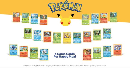 Thumbnail van een extra afbeelding van het spel 10 x Pokémon - Mcdonald's 25th anniversary pokemon booster pack - Pokemon Kaarten (10 BOOSTER PACKS)