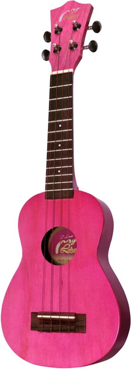 Leho sopraan ukulele My Hawaiian Rose MLUS-146MHRw120s + draagtas