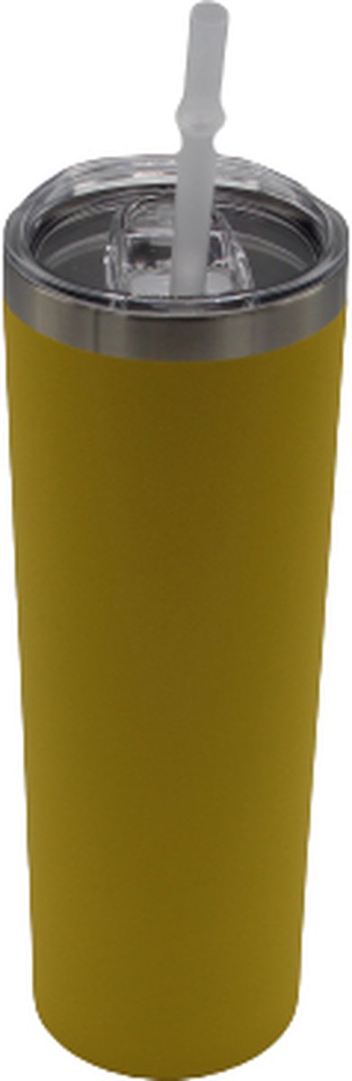 Thermobeker to go skinny 590ml kleur geel