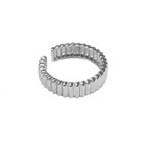 Ring Ribbel Structuur - Zilverkleurig | Stainless Steel | 17 - 20 mm | Fashion Favorite