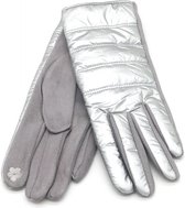 Handschoenen Metallic - Dames - One Size - Touchscreen Tip - Zilverkleurig