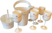 Moët & Chandon Champagne Giftpack - Bottle Bucket - 6 Glazen - Ice Emmer - ijsschepje