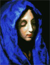 DDR.007 SIMPLY DOTZ - Religious Designs - 35x45cm - The Blue Madonna (apres Carlo Dolci)