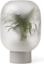 GEJST NEBL - Plantenbak van melkglas LARGE / grijs - Ø24,5 x H30cm