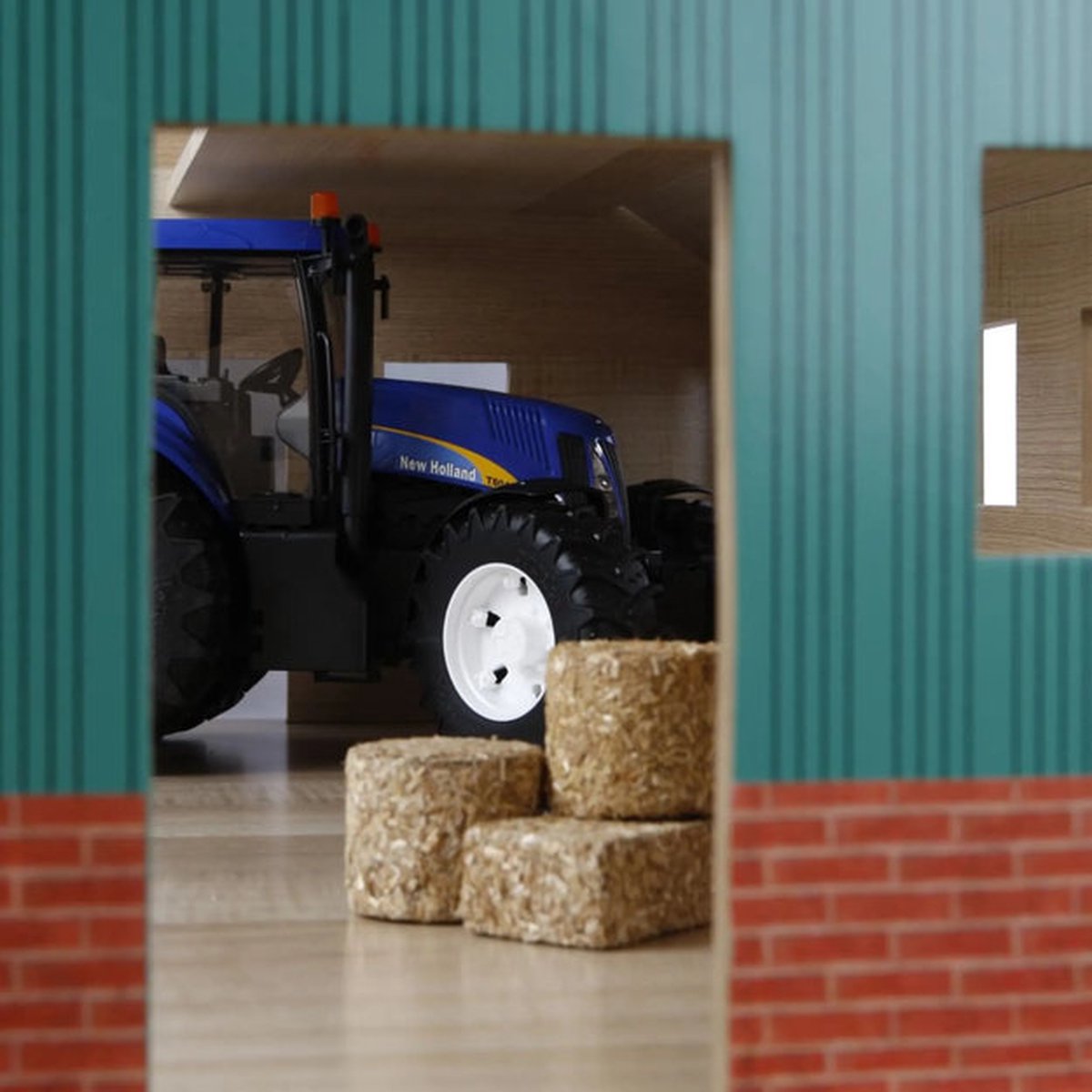 Kids Globe Landbouwloods Hout Voor 3 Tractoren, 1:16 — afbeelding 20
