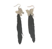 Oorhangers - Met veren en vlindertjes - 10.5 Centimeter - Damesdingetjes