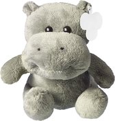 Knuffel nijlpaard Neeltje - pluchen nijlpaard - grijs