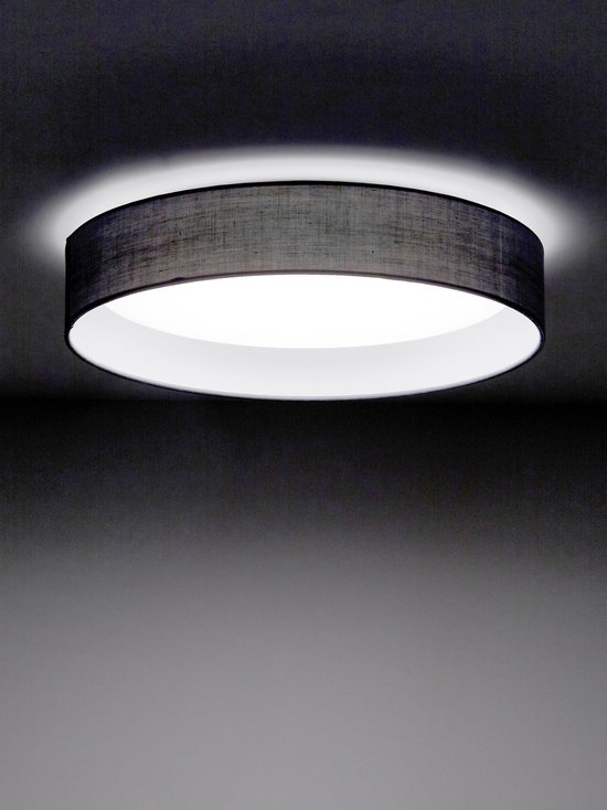 LED plafondlamp Helen in grijs TEXTIEL 35 X 7 CM