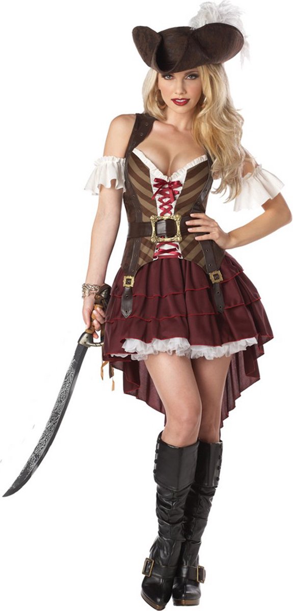 California Costumes Kostuum -L- Sexy Swashbuckler Bruin/Wit