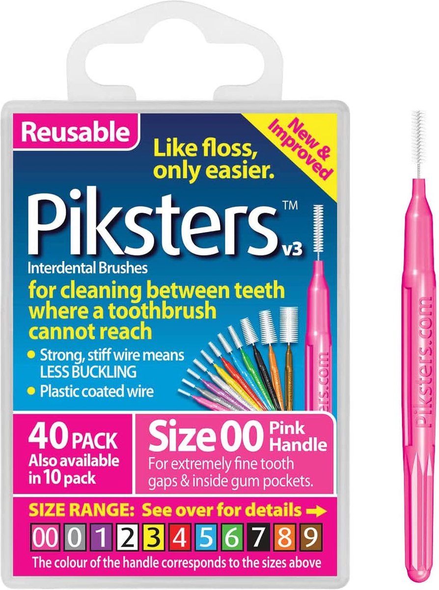Piksters Interdentaal Ragers - Size 00 (Roze) - 40 stuks verpakking