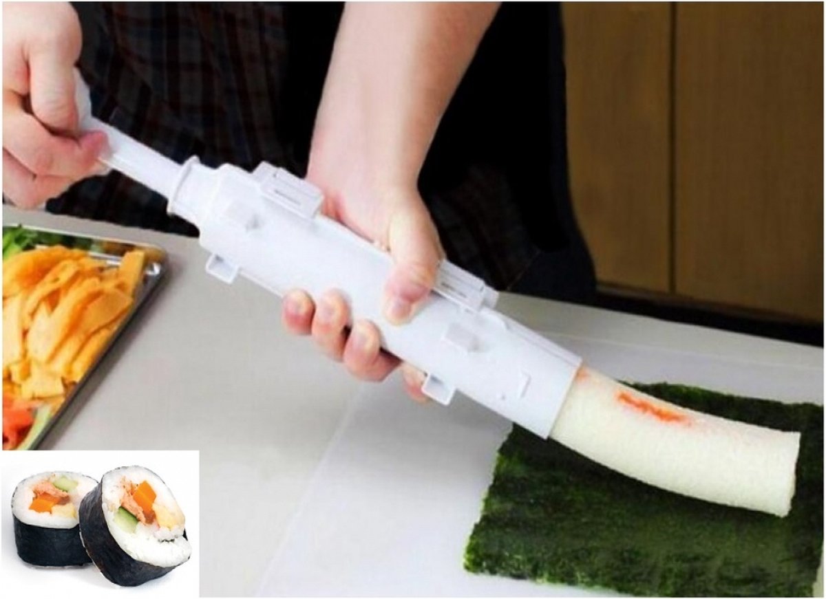 Le Sushezi est un appareil à sushis prenant la forme d'un bazooka et qui  permet de faire sushis et makis facile…