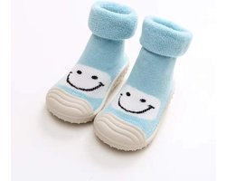 Peutersloffen Sok Schoenen Baby Schoenen Anti Slip Zool Maat 24 Kleur Blauw . bol