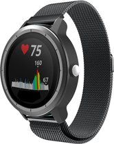 Shop4 - Bandje voor Garmin Vivomove (Ook Luxe, Sport en Style) - Metaal Zwart