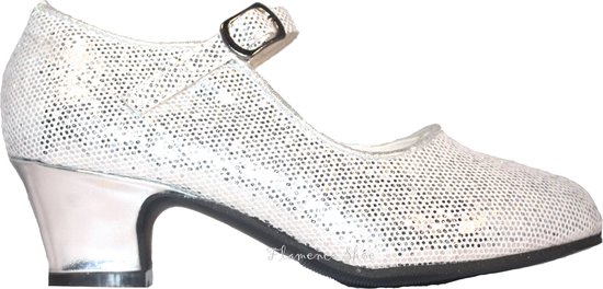 Prinsessen Schoenen Zilver glitter, bij prinsessenjurk, k3 jurk of elsa  frozen jurk - | bol.com