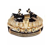 Soraro Roman Kroon Diamond Armbanden | Gouden Armbanden | Armband Mannen | Armband Heren | Cadeau voor Man | Mannen Cadeautjes | Moederdag | Moederdag Cadeau