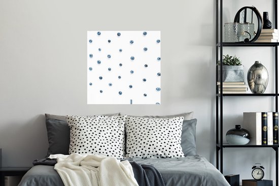 Stickers muraux - Été - Baie - Blauw - 80x80 cm - Feuille adhésive