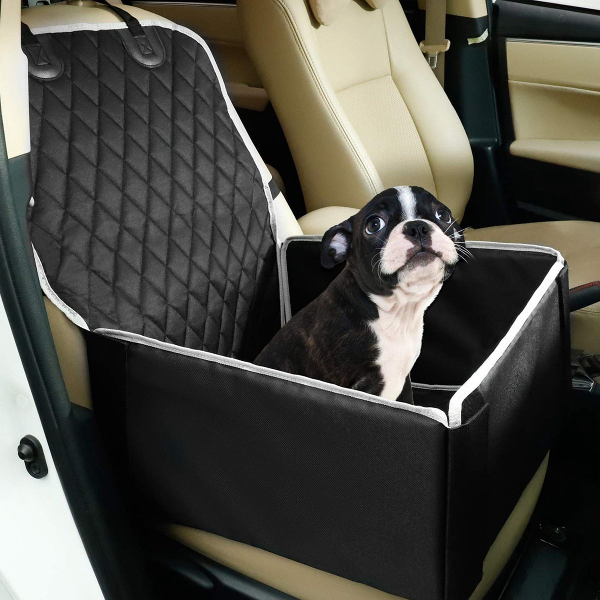 KunLS Protection Voiture Chien Protection Siege Voiture pour Chien Siège de Voiture Chien Couverture Voiture Boot Protecteur pour Chien Black 