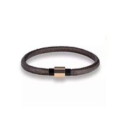 Gevlochten Leren Armband met Stalen Sluiting | Rond | Zilver&Bruin | Armband Mannen | Armband Heren | Heren Armband | Cadeau voor Man | Mannen Cadeautjes | Pasen | koningsdag