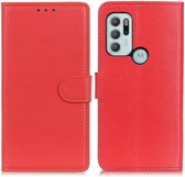 Book Case - Motorola Moto G60s Hoesje - Rood