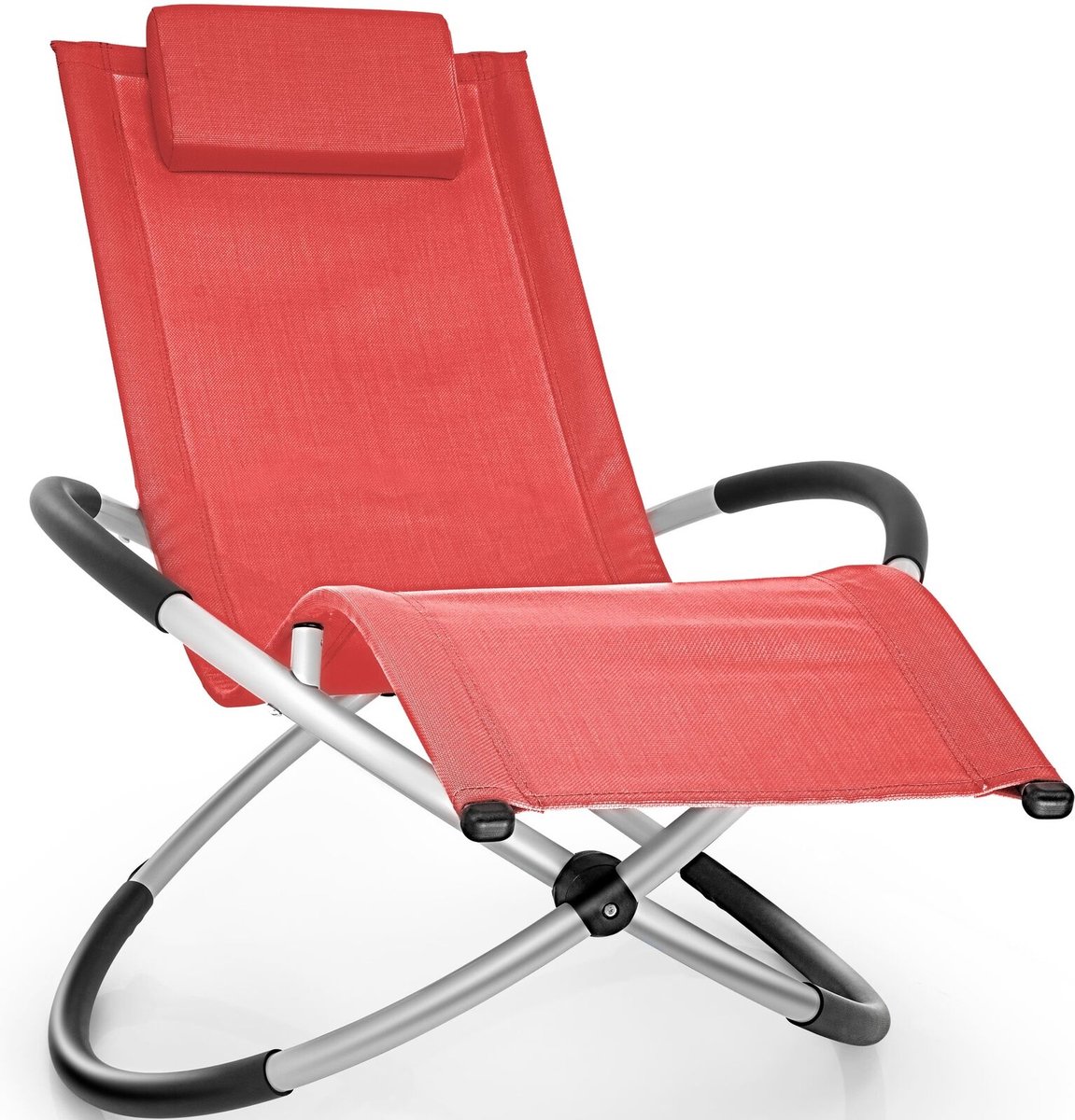 Tillvex- Ligstoel rood, relaxstoel, schommelstoel, lounger