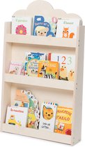 Mobli Cuckoo Natural - Boekenkast voor kinderen - kinderboekenkast Montessori - 3 planken voor 30 boeken - multiplex hout 60 x 95x 13cm