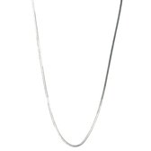 Platte Ketting Herringbone – Edelstaal – Zilverkleurig – Breedte 2 mm - Lengte 41 cm