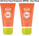Sun Face Protector Sunscreen Broad Spectrum SPF 50+ Oil Free - DUO Pack
