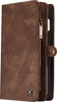 CaseMe Luxe Lederen 2 in 1 Portemonnee Booktype iPhone 8 Plus / 7 Plus hoesje - Bruin