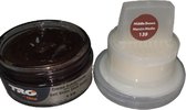 TRG schoencrème met bijenwas - middel bruin - met bijhorende spons - 50 ml