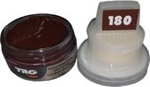 TRG – schoencrème met bijenwas – chocolade bruin - met bijhorende spons – 50 ml