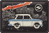 Tin Signs 20 x 30 cm Trabant - Berlin Black