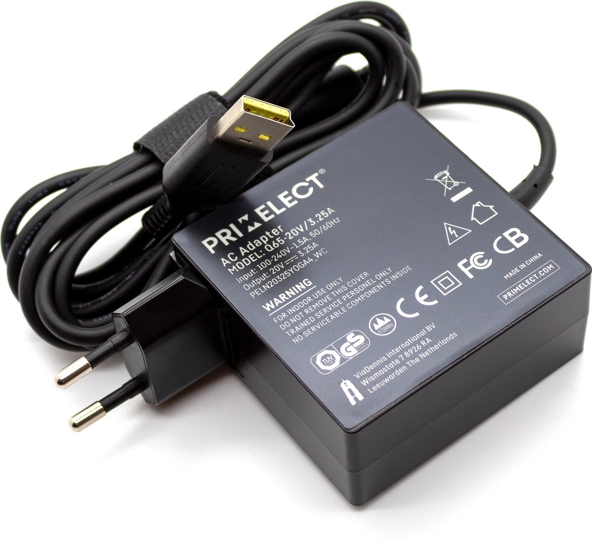 Laptop oplader 65W geschikt voor Lenovo Yoga 900-13ISK