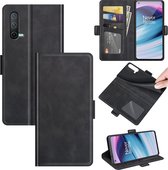 OnePlus Nord CE Hoesje - MobyDefend Luxe Wallet Book Case (Sluiting Zijkant) - Zwart - GSM Hoesje - Telefoonhoesje Geschikt Voor: OnePlus Nord CE