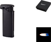 Eurojet Mat Zwarte / Matte Black Jet Flame / Storm (pijp) aansteker met geschenkverpakking.