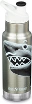 Klean Kanteen Classic small - thermosfles - Mister Shark - met sportcap voor kinderen 355 ml.