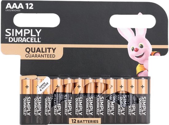 Combipack piles Duracell AA + AAA, 12 piles AA + 12 piles AAA, Alcaline, 1,5 V