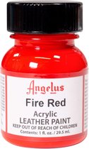Peinture acrylique pour cuir Angelus - peinture textile pour tissus en cuir - base acrylique - Rouge feu - 29.5ml