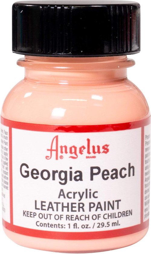 Foto: Angelus leather acrylic paint textielverf voor leren stoffen acrylbasis georgia peach 29 5ml