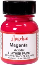 Peinture acrylique pour cuir Angelus - peinture textile pour tissus en cuir - base acrylique - Magenta - 29.5ml