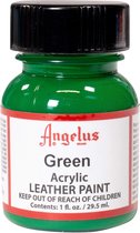 Peinture acrylique pour cuir Angelus - peinture textile pour tissus en cuir - base acrylique - Vert - 29,5 ml